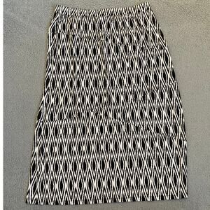 Christopher & Banks Midi Skirt XL Pencil Diamond Pull On Performance Golf Beach